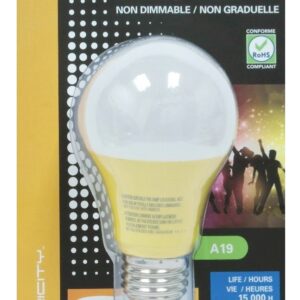 Ampoule au DEL A19 120 Volts 5 Watts - Jaune