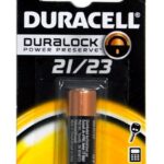 Pile alcaline Duracell 12 Volts  MN21 / A23. 0% mercure
