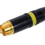 Connecteur RCA Neutrik mâle jaune à souder
