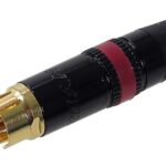 Connecteur RCA Neutrik mâle rouge à souder