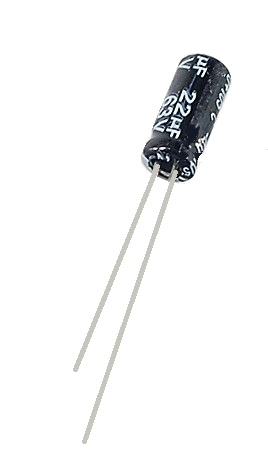 Condensateur polarisé radial 22 μF à 63 VDC