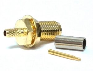 Connecteur SMA femelle à sertir pour RG-174