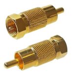 Adaptateur RCA mâle à une connexion F mâle