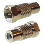 Adaptateur RCA femelle à une connexion F mâle