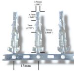 Contact métallique mâle pour Molex 0.100"