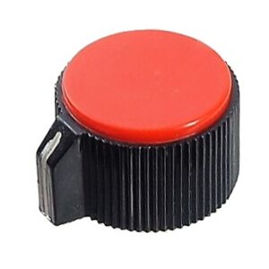 Bouton en plastique rouge  / 29.1 mm de diamètre