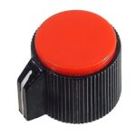Bouton en plastique rouge / 23 mm de diamètre