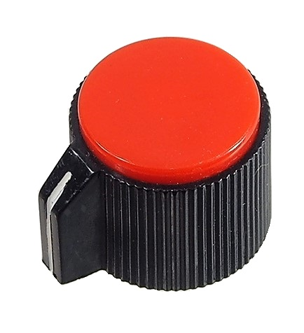 Bouton en plastique rouge / 23 mm de diamètre