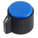Bouton en plastique bleu  / 23 mm de diamètre