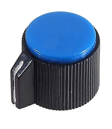 Bouton en plastique bleu  / 23 mm de diamètre
