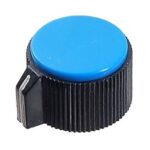 Bouton en plastique bleu  / 29.1 mm de diamètre