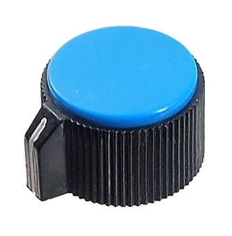 Bouton pour potentiomètre 29 mm de diamètre - Bleu