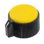 Bouton en plastique jaune  / 29.1 mm de diamètre