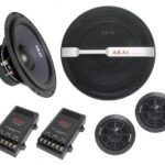 2 haut-parleurs 2 voies de 6.5" avec filtres AkaiIMPEDANCE 4 OHMS