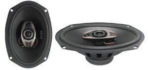 Ensemble de 2 haut-parleurs coaxial 3 voies de 6 x 9". (16.5 cm) AKAI