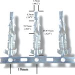 Contact métallique mâle pour Molex 0.062"