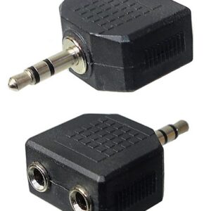 Adaptateur 1/8" male stéréo à 2x1/8" fem. stéréo