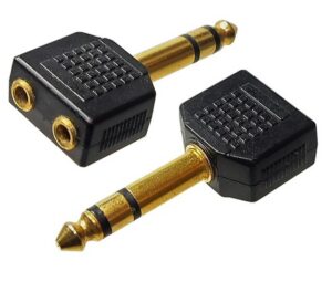 Adaptateur audio 1/4" (6.35mm) à 2 x1/8" (3.5mm)