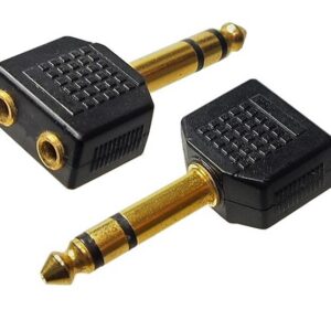 Adaptateur audio 1/4" (6.35mm) à 2 x1/8" (3.5mm)