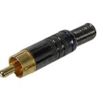 Connecteur RCA mâle bleu à souder