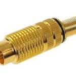 Connecteur RCA mâle noir à souder - 6 mm