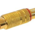 Connecteur RCA mâle rouge à souder - 8 mm