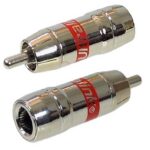 Connecteur RCA mâle rouge pour RG-6