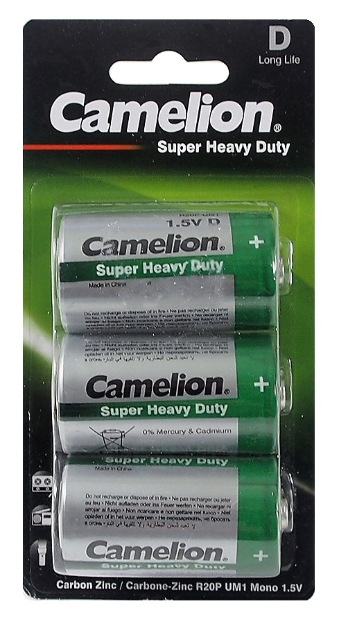 Paquet de 3 piles D de 1.5 Volts