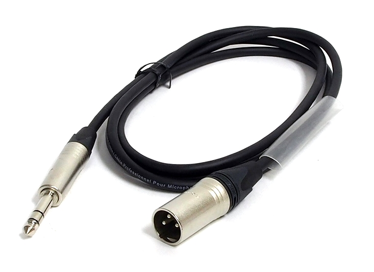 Câble Digiflex XLR mâle à 1/4" mâle stéréo 10'