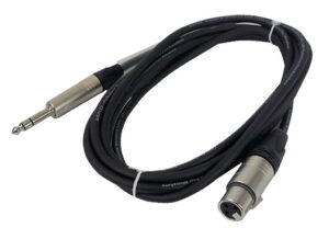 Câble Digiflex 1/4" mâle stéréo à XLR fem. - 10'