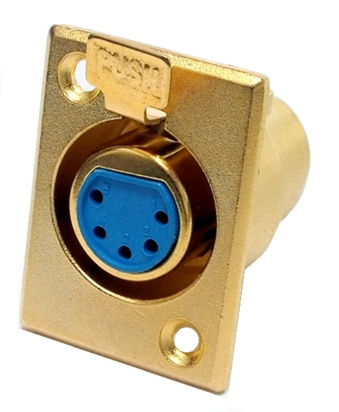 PRISE XLR FEMELLE CHÂSSIS À 5 CONTACTS
