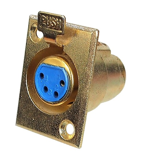 Prise XLR femelle châssis 4 contacts