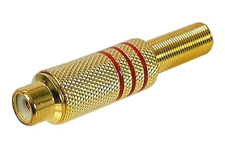 Connecteur RCA femelle rouge à souder