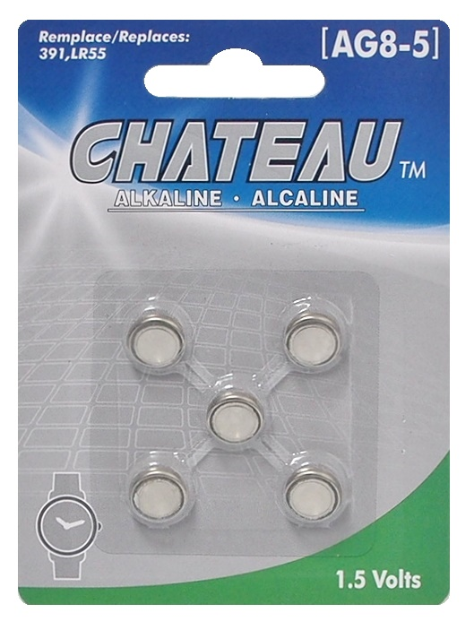 Pile bouton 391 (LR55, AG-8) alcaline - 5 pcs