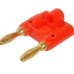Connecteur banane mâle double rouge