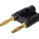 Connecteur banane mâle double noir