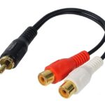 Câble diviseur fiches RCA mâle à 2 femelles - 6 po