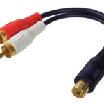 Câble diviseur fiches RCA femelle à 2 mâles - 6 po