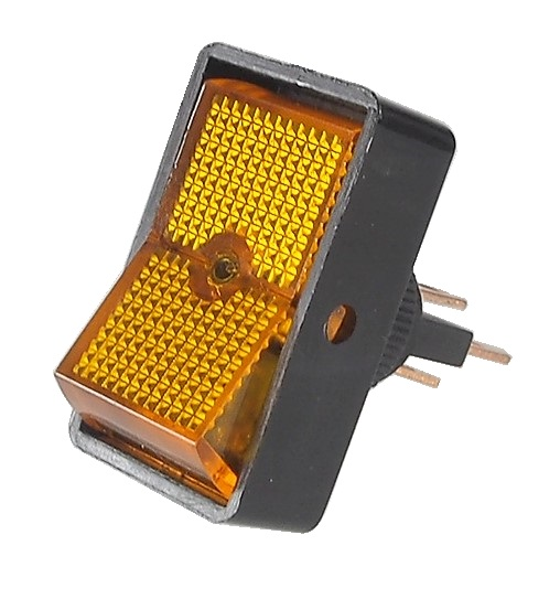 Interrupteur On-Off 12V jaune S.P.S.T.
