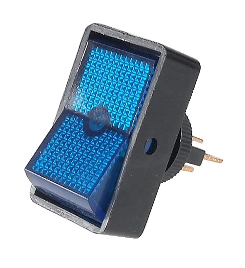 Interrupteur On-Off 12V  bleu S.P.S.T.