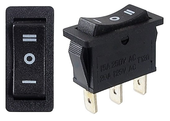 Interrupteur ON-OFF-ON S.P.D.T. 125/250V