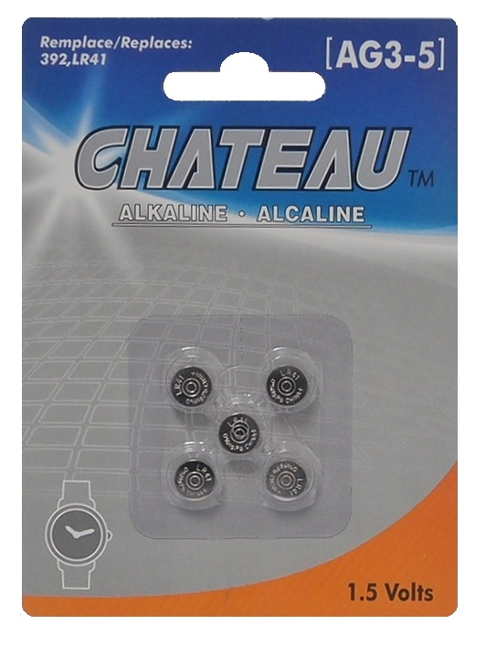 Pile bouton 392 (LR41, AG-3) alcaline - 5 pcs