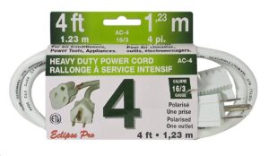 Rallonge électrique pour l'intérieur - 4 pieds