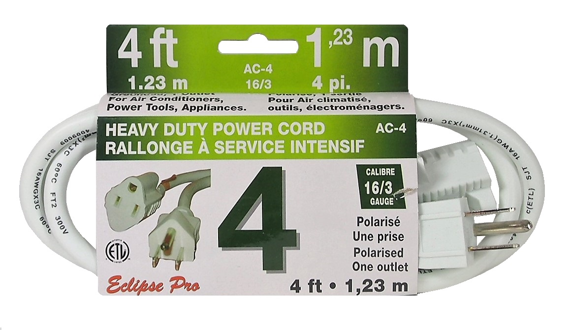 Rallonge électrique pour l'intérieur - 4 pieds