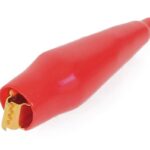 Pince à ressort plaqué or - 10 ampères rouge