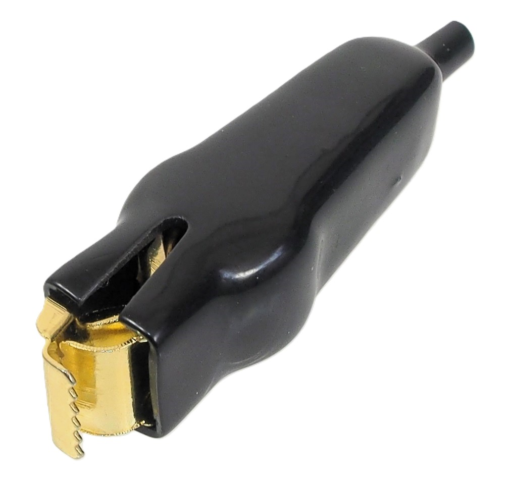 Pince à ressort plaqué or - 30 ampères