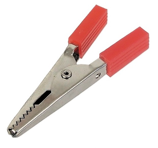 Pince alligator poignées en plastique rouge 2''