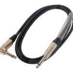 Câble Digiflex avec un connecteur à 90° 1/4" (6.3 mm) mâle mono à 1/4" mâle mono