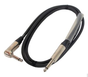 Câble Digiflex avec un connecteur à 90° 1/4" (6.3 mm) mâle mono à 1/4" mâle mono