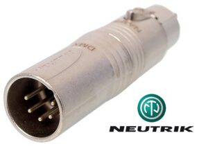 Adaptateur Neutrik XLR 3 pôles femelle - XLR 5 pôles mâle